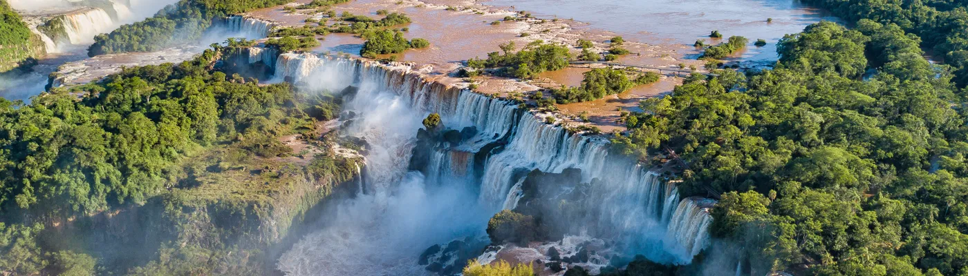 Argentinien Foz de Iguazu Wasserfälle Luftaufnahme