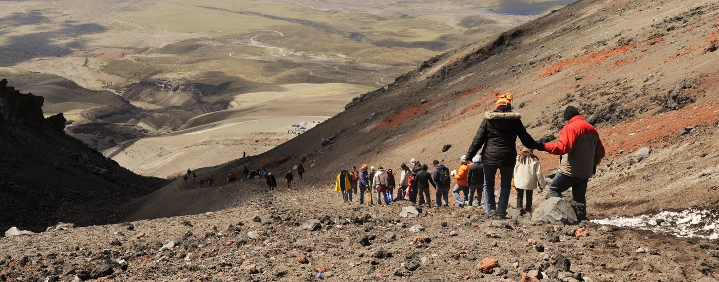Wanderung auf dem Cotopaxi Vulkan, Ecuador