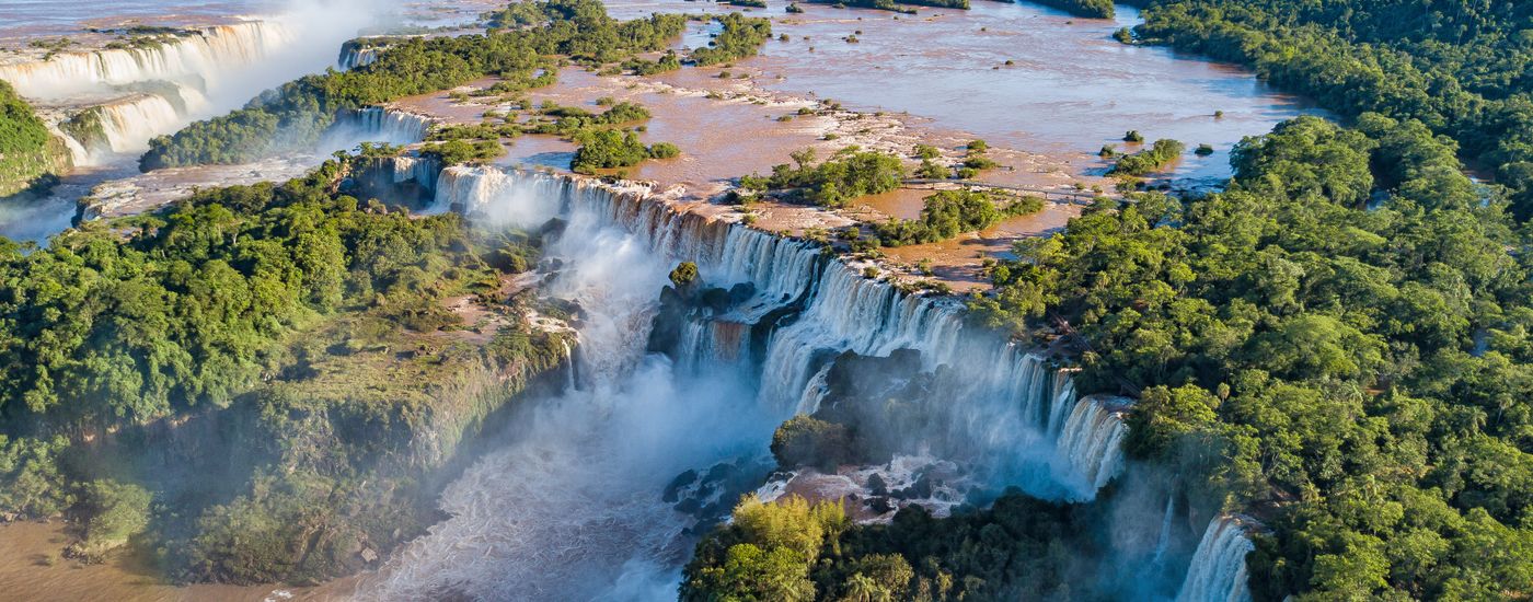 Argentinien Foz de Iguazu Wasserfälle Luftaufnahme