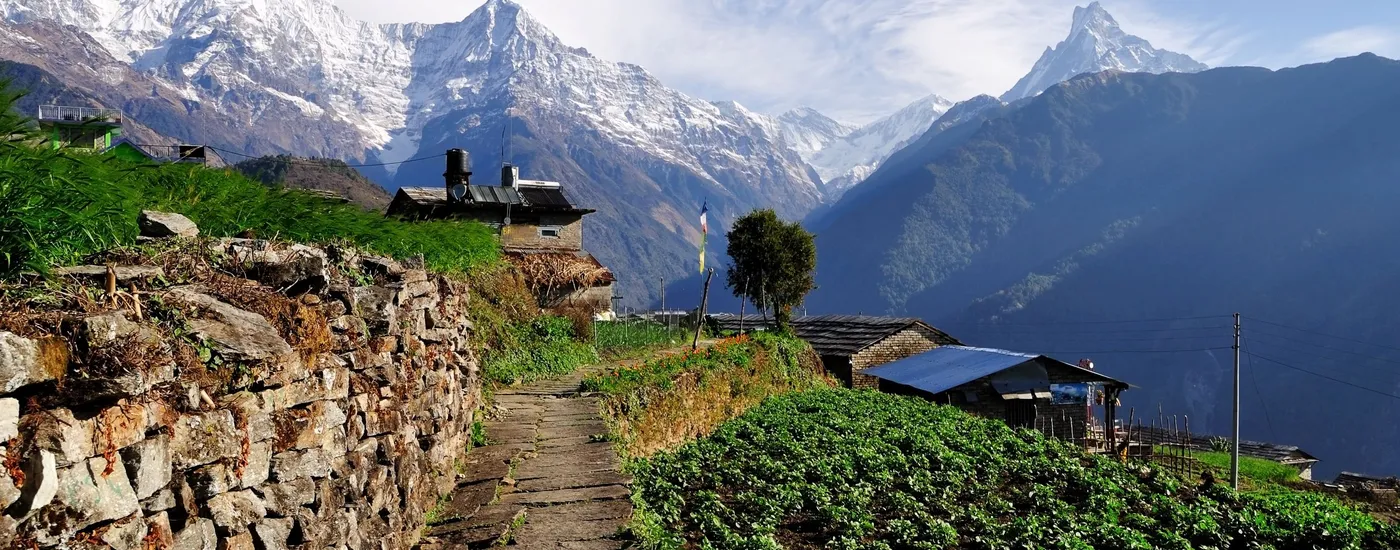 Nepal Ghnadruk Village Annapurna Blick - Himalaya wandern