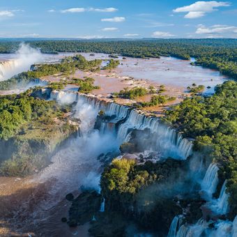 Argentinien Foz de Iguazu Wasserfälle Luftaufnahme