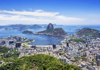 Brasilien Rio de Janeiro Stadt von oben