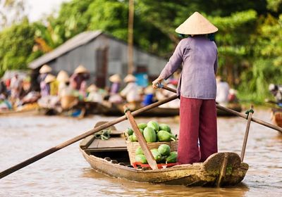 Vietnam Mekong Delta schwimmender Markt