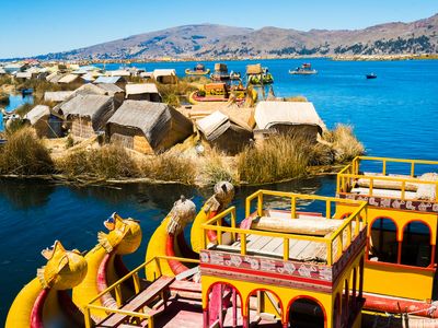 Peru Titicacasee Uros Boote