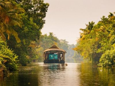 Indien Kerala Backwaters Hausboot fahren
