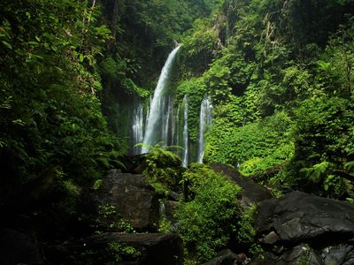 Indonesien-Lombok-Tiu Kelep Wasserfälle