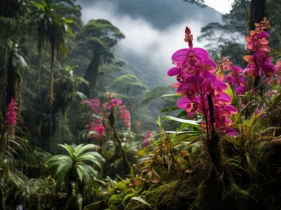 Ecuador-Mindo-Orchideen und Nebelwald-AdobeStock_649898849