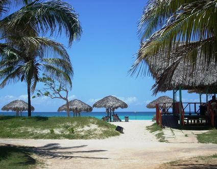 Strandverlängerung im Badeort Varadero