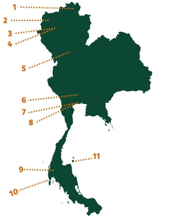 Thailand_Highlights Neu_Karte Karte