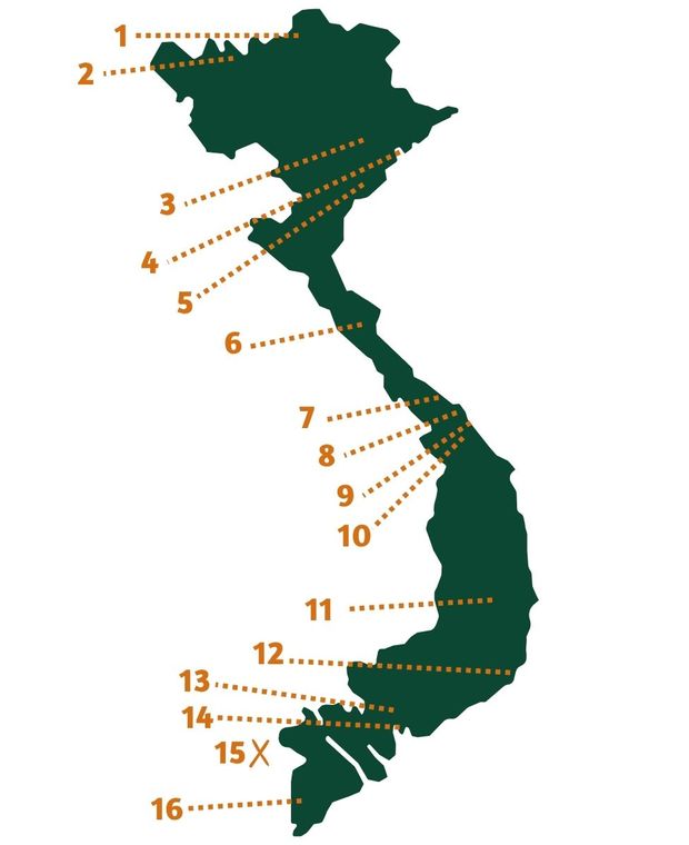 Vietnam_Highlights Neu_Karte Karte