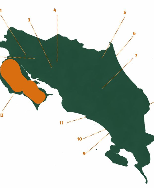 Costa Rica_Highlights Neu_Karte Karte