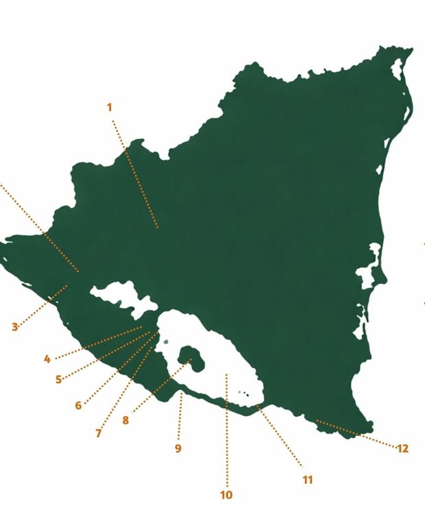 Nicaragua_Highlights Neu_Karte Karte
