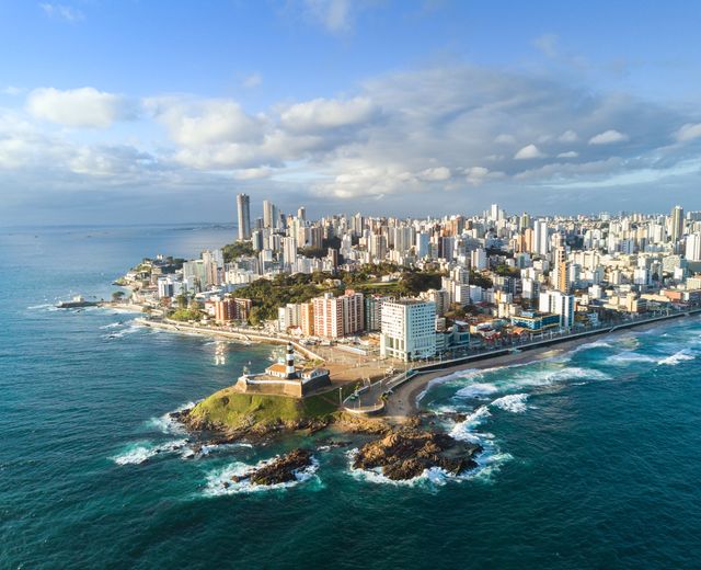 Brasilien Salvador da Bahia Luftaufnahme