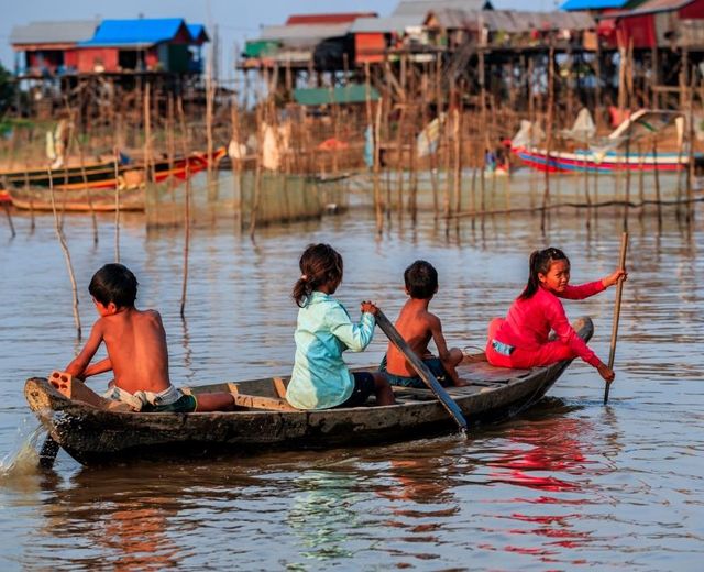 Kambodscha Siem Reap Tonle Sap Bootstour