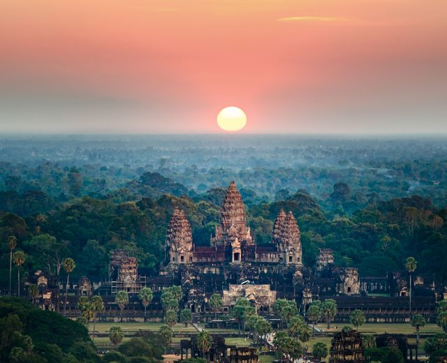 Rundreise Kambodscha Angkor Sonnenuntergang