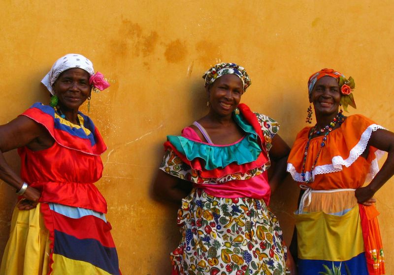 kolumbien cartagena drei palenqueras