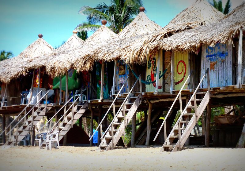 Mexiko Puerto Escondido Strandhäuschen