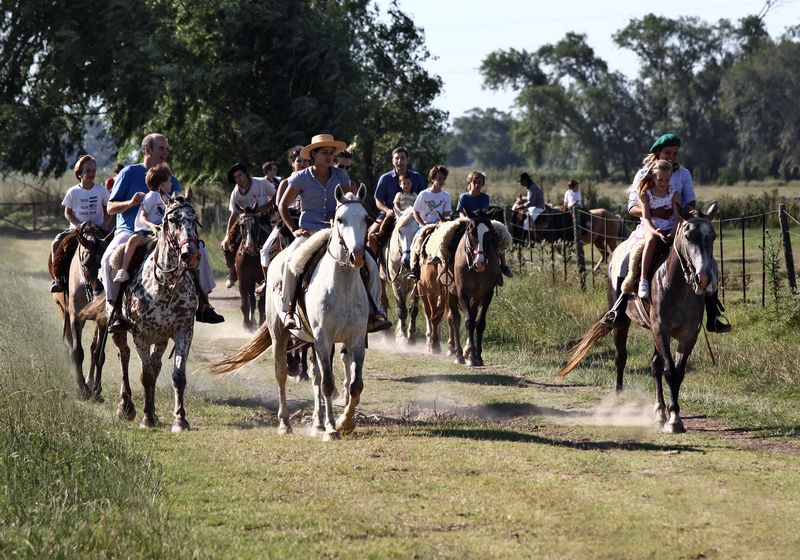 Argentinien San Antonio de Areco El Ombu Ausritt