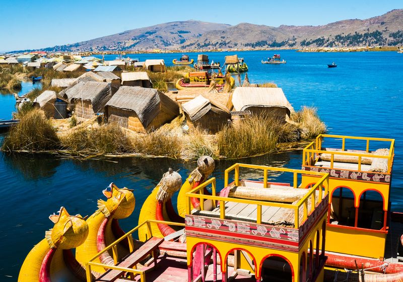 Peru Titicacasee Uros Boote