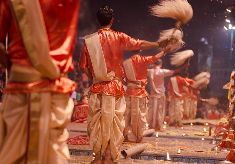 Indien Varanasi Evening Aarti Zeremonie toll Erlebnis einmalig Reise