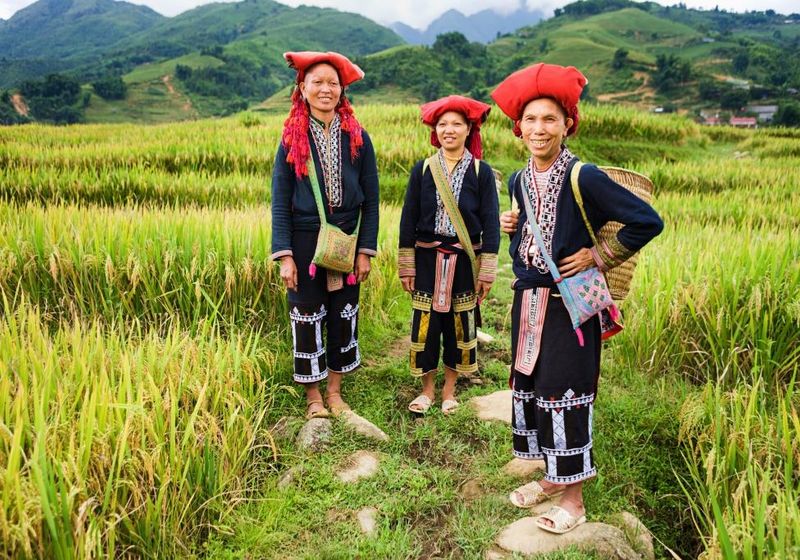 Vietnam Sapa Volksstamm Bergvoelker Dorf Besuch