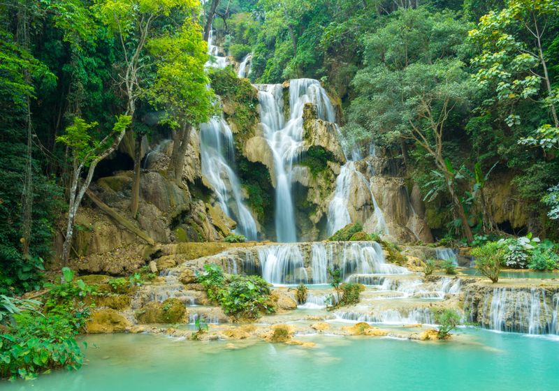 laos luangprbang wasserfälle pixabay