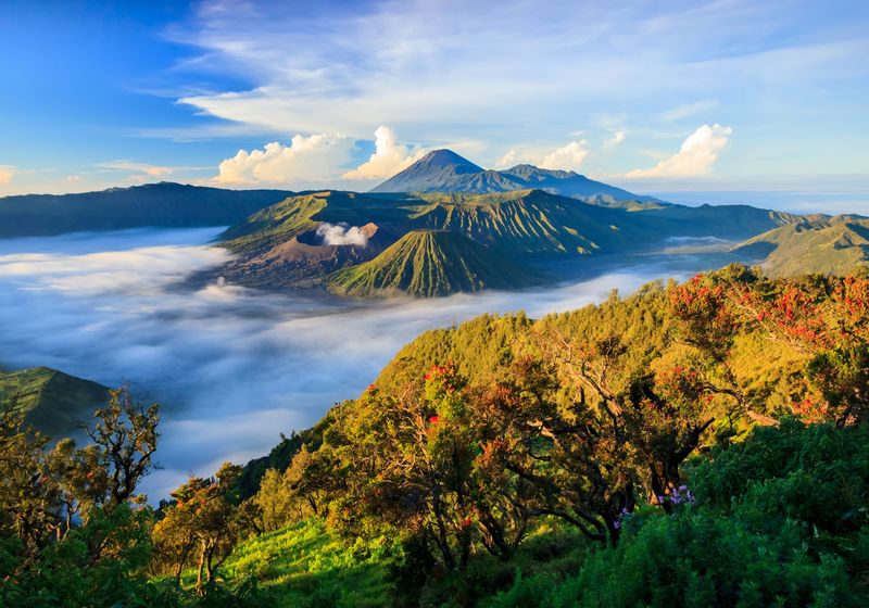 Indonesien Vulkan Mount Bromo, Ost Java iStock 181928587