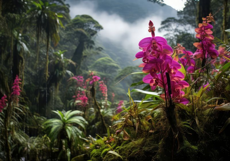 Ecuador-Mindo-Orchideen und Nebelwald-AdobeStock_649898849