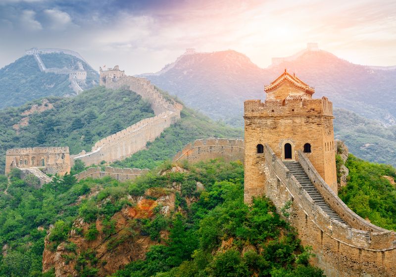 China-Wanderung auf der großen Mauer